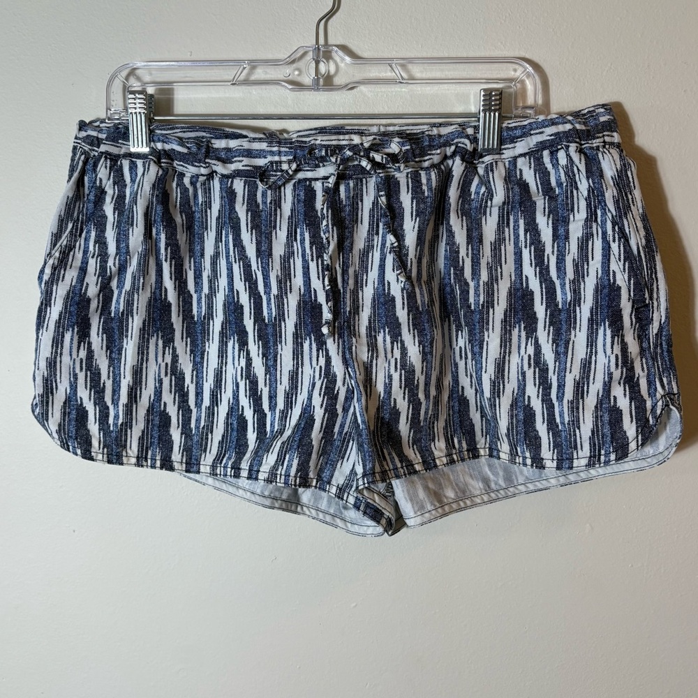 J. Crew 3” Printed Linen Pull‑On Short Size Large